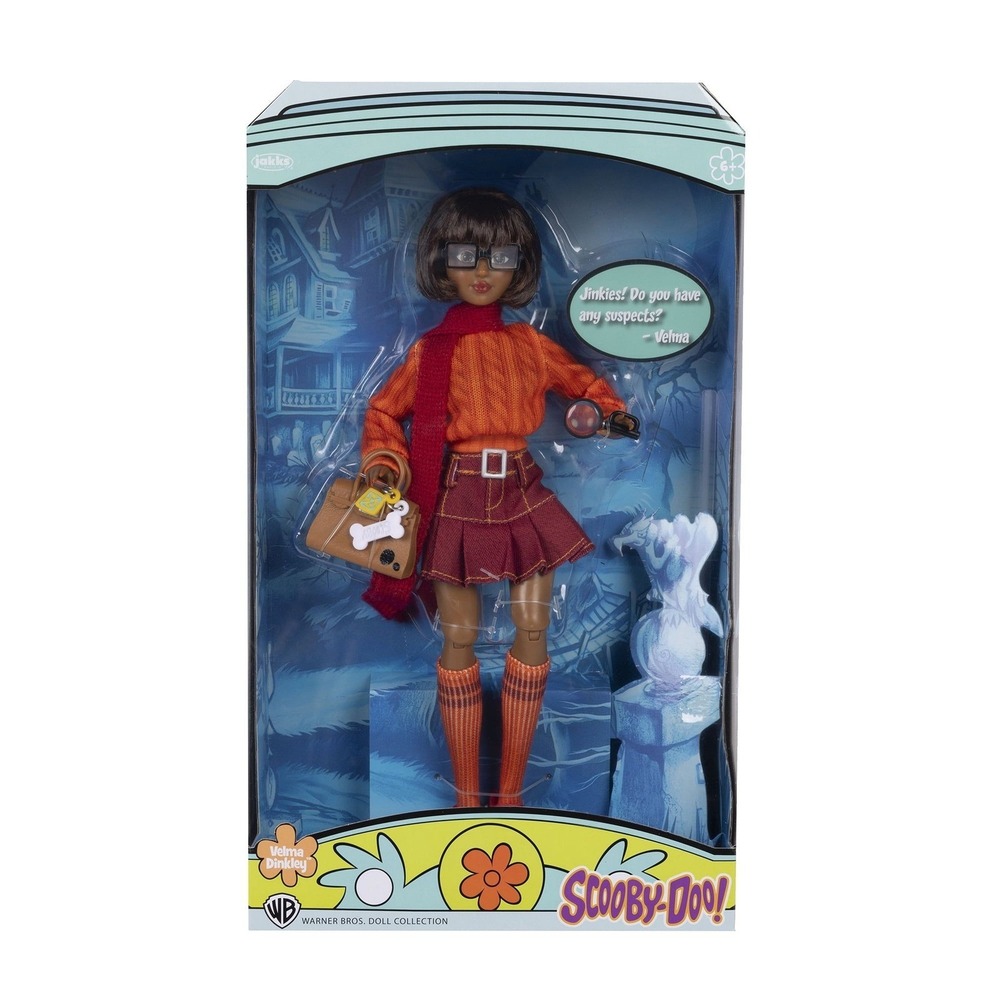Jakks Pacific Velma Dinkley Scooby-Doo Doll 11in Orange Burgundy Excellent - Picture 2 of 7